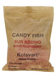 Sour raspberry Swedish fish